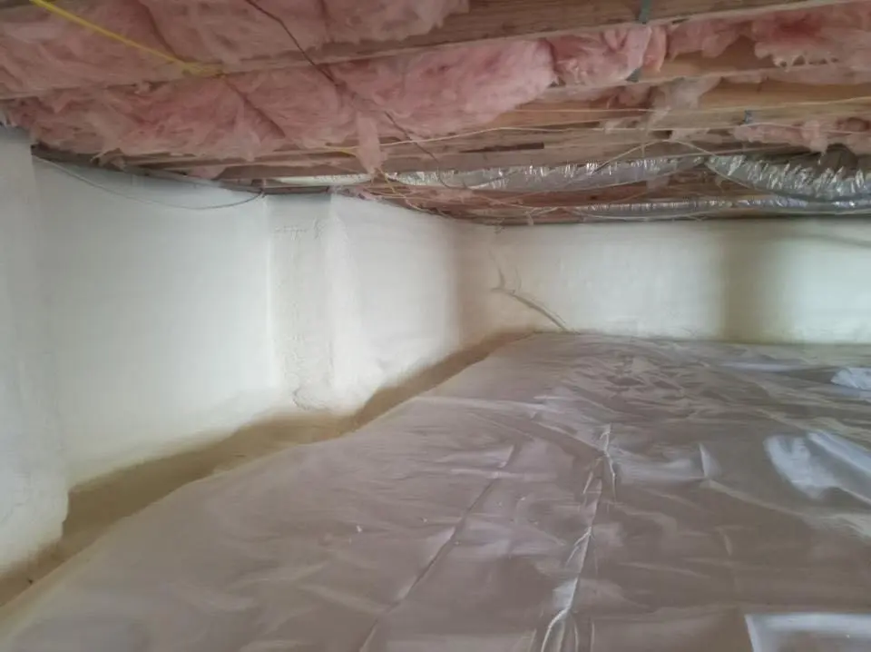 Crawl space encapsulation with closed-cell spray foam for Attic Insulation in Columbia Heights